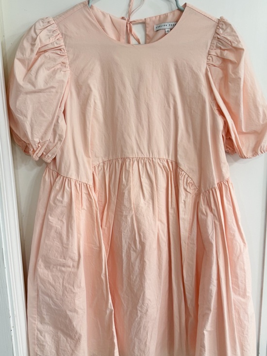 English Factory Dresses & Skirts - Puff Sleeve Babydoll Dress in Pale Peach